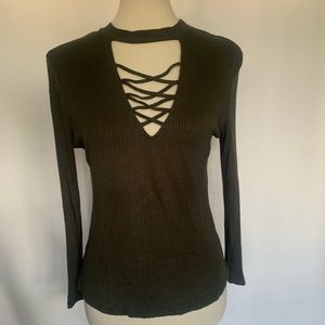 Olive green shirt Long Sleeve sz. large